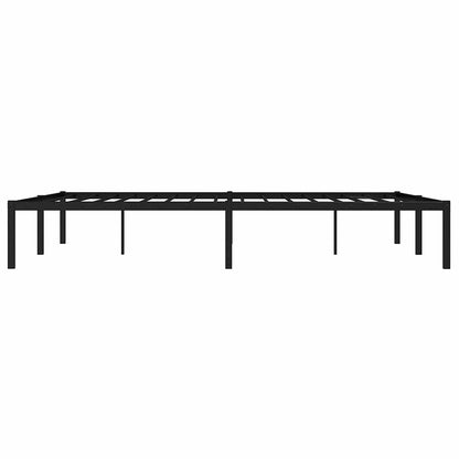 Metal Bed Frame without Mattress Black 160x200cm