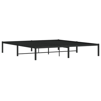 Metal Bed Frame without Mattress Black 180x200cm