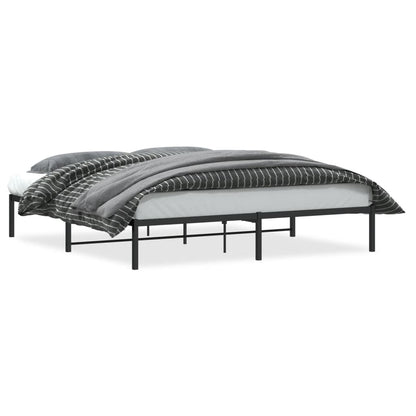 Metal Bed Frame without Mattress Black 183x213cm