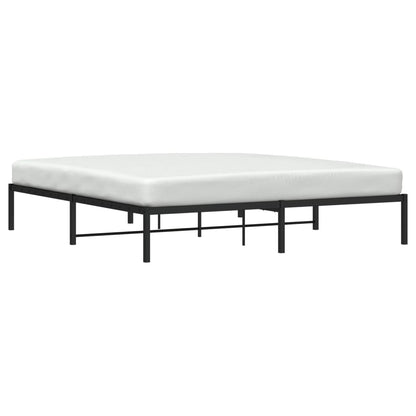 Metal Bed Frame without Mattress Black 183x213cm