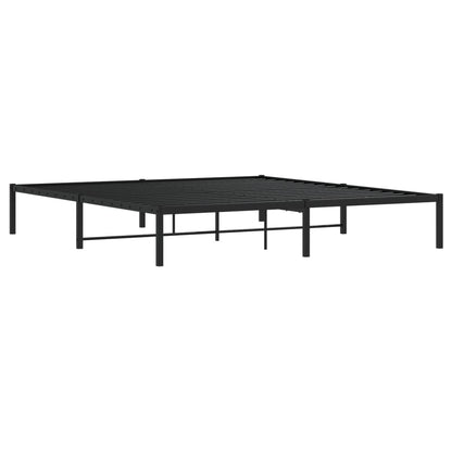 Metal Bed Frame without Mattress Black 183x213cm