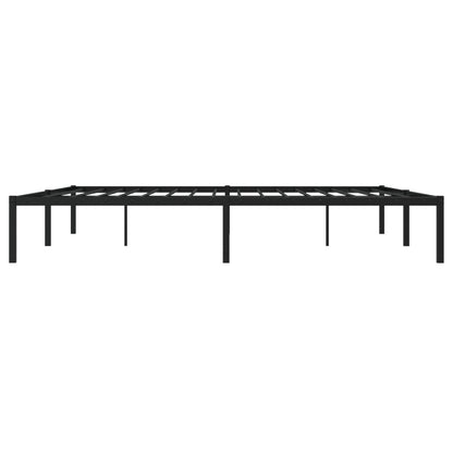 Metal Bed Frame without Mattress Black 200x200cm