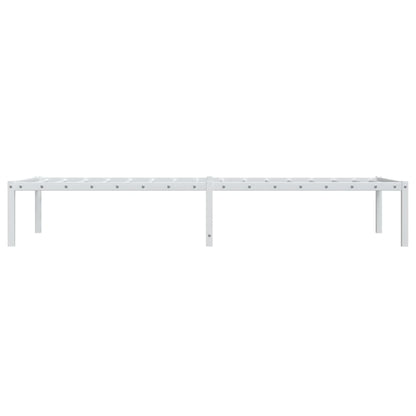 Metal Bed Frame without Mattress White 75x190cm