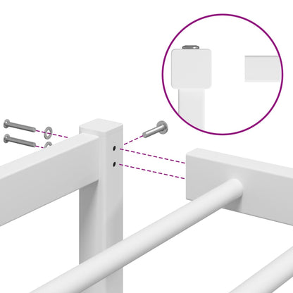 Metal Bed Frame without Mattress White 75x190cm
