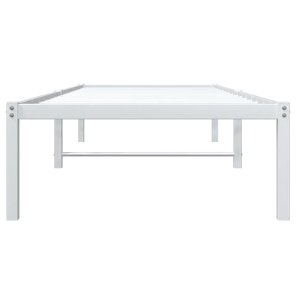 Metal Bed Frame without Mattress White 80x200cm