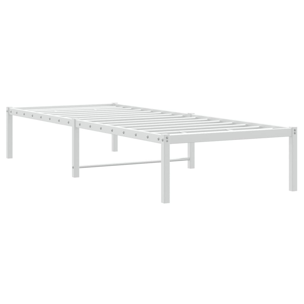Metal Bed Frame without Mattress White 80x200cm
