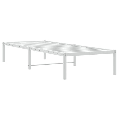 Metal Bed Frame without Mattress White 80x200cm