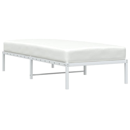 Metal Bed Frame without Mattress White 90x200cm