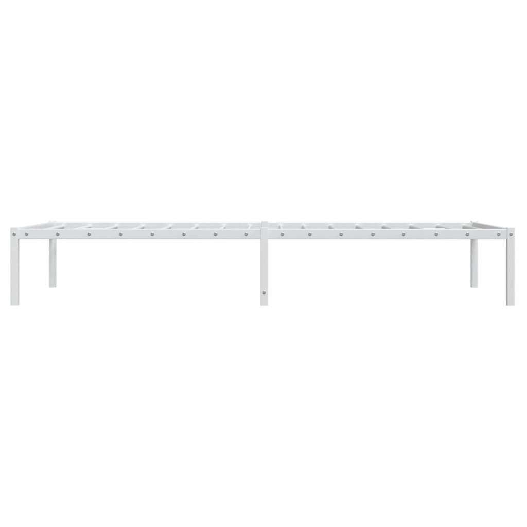 Metal Bed Frame without Mattress White 90x200cm