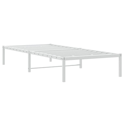 Metal Bed Frame without Mattress White 90x200cm