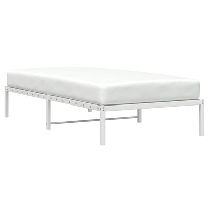 Metal Bed Frame without Mattress White 100x190cm