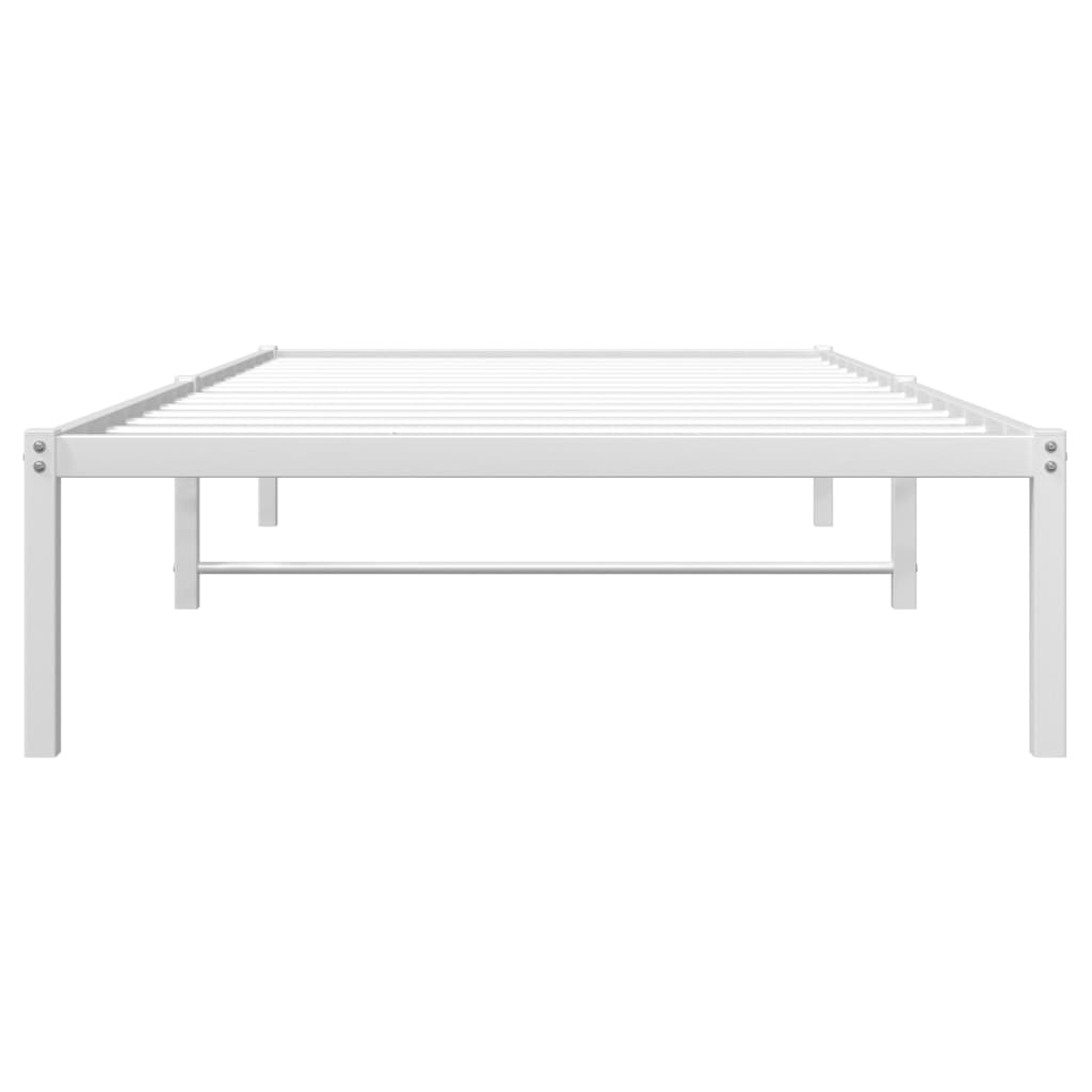 Metal Bed Frame without Mattress White 100x190cm