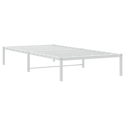 Metal Bed Frame without Mattress White 100x190cm