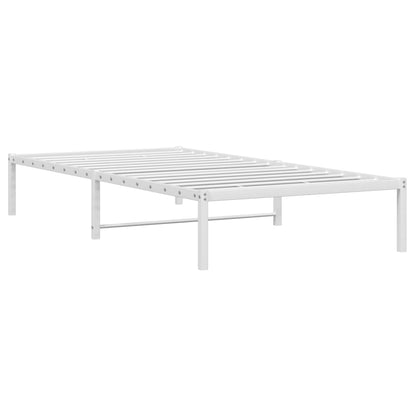 Metal Bed Frame without Mattress White 107x203cm