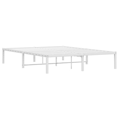 Metal Bed Frame without Mattress White 140x200cm