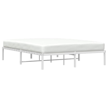 Metal Bed Frame without Mattress White 160x200cm