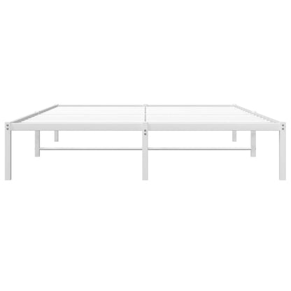 Metal Bed Frame without Mattress White 160x200cm