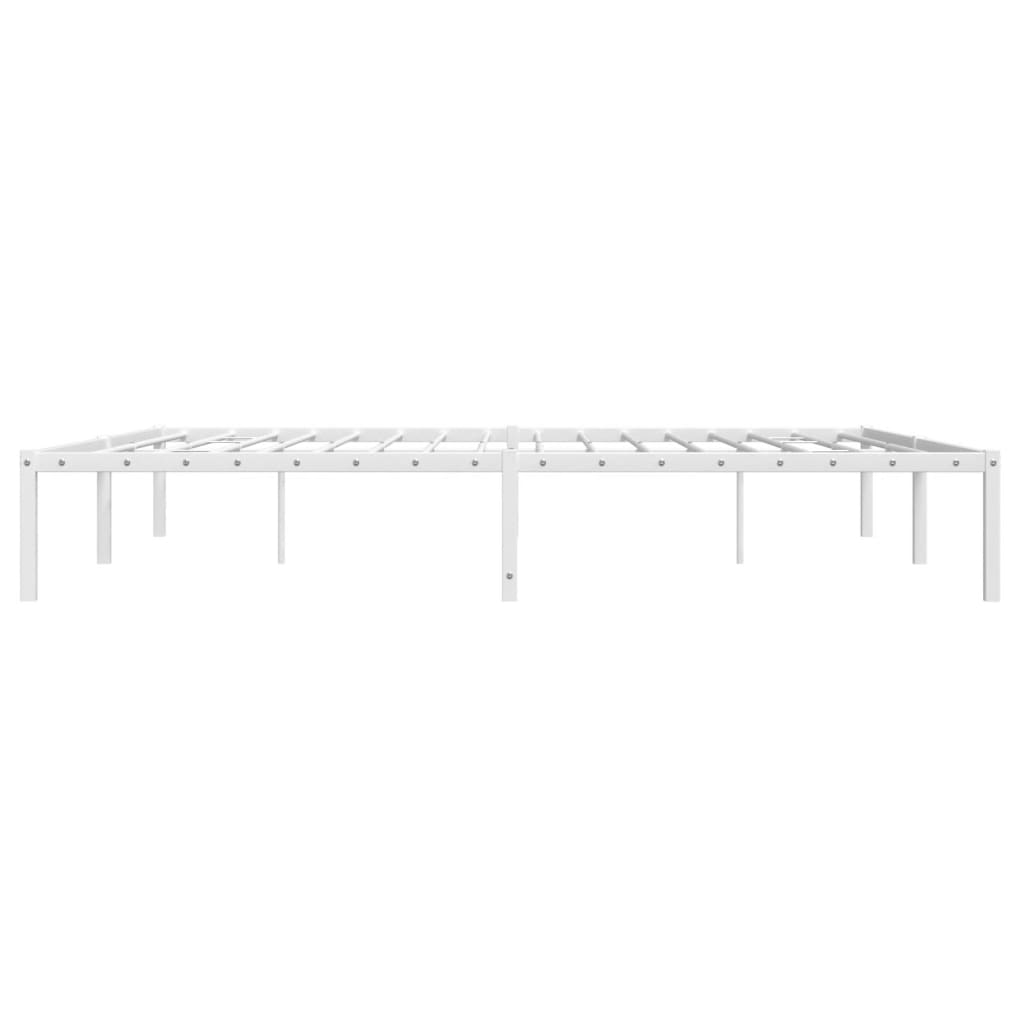 Metal Bed Frame without Mattress White 180x200cm