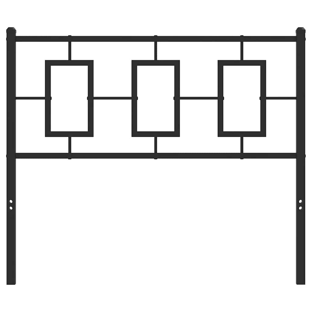 Metal Replace Headboard Black 100 cm