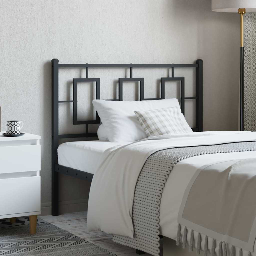 Metal Replace Headboard Black 100 cm