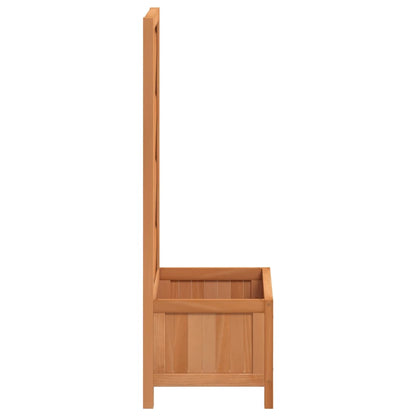 Planter with Trellis Brown 40x30x90 cm Solid Wood Fir