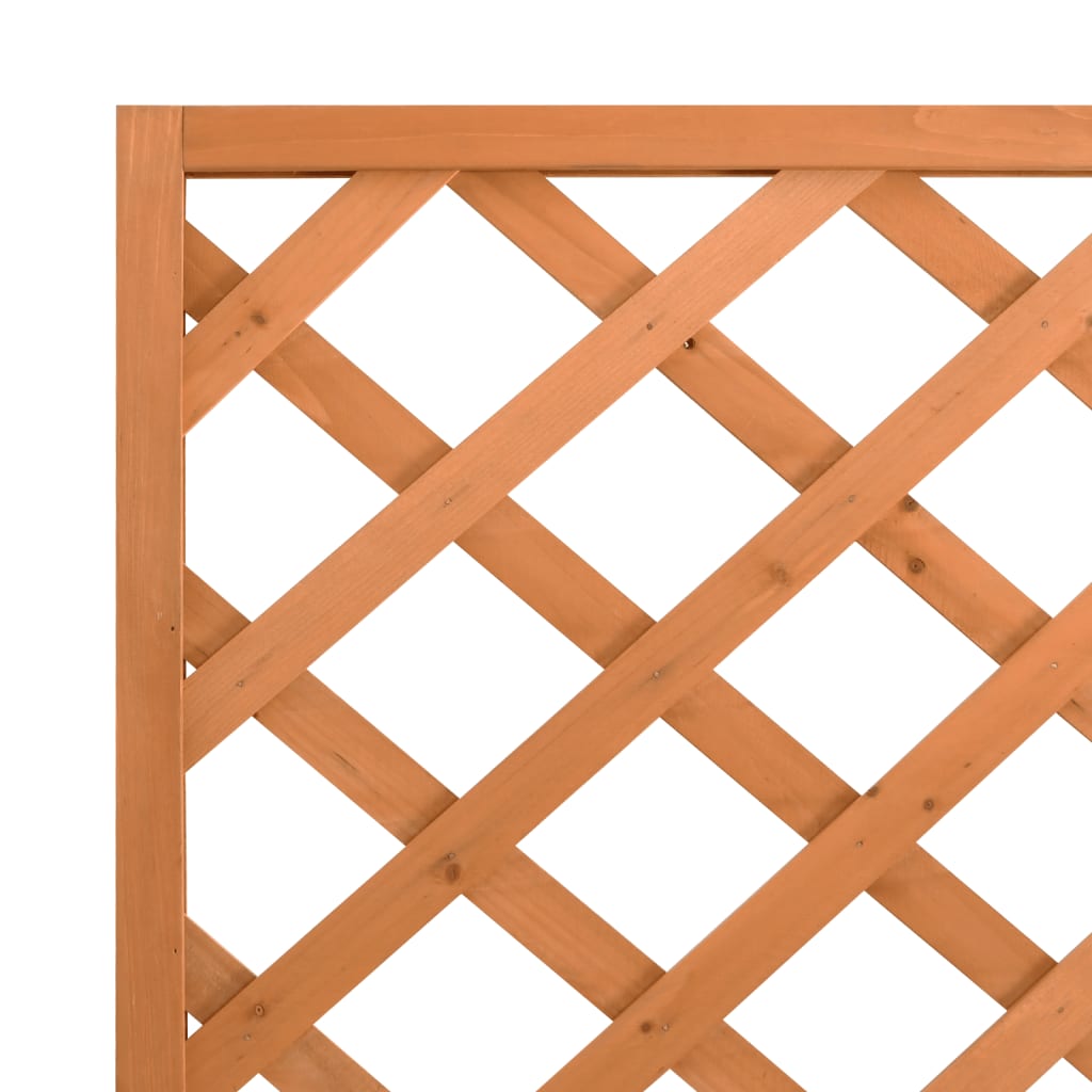 Planter with Trellis Brown 90x35x180 cm Solid Wood Fir