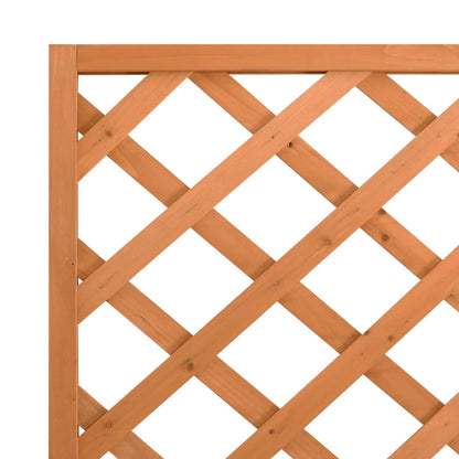 Planter with Trellis Brown 90x35x180 cm Solid Wood Fir
