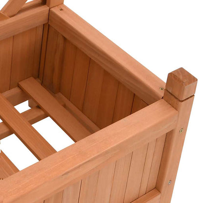 Planter with Trellis Brown 75 x 35 x 150 cm Solid Wood Fir