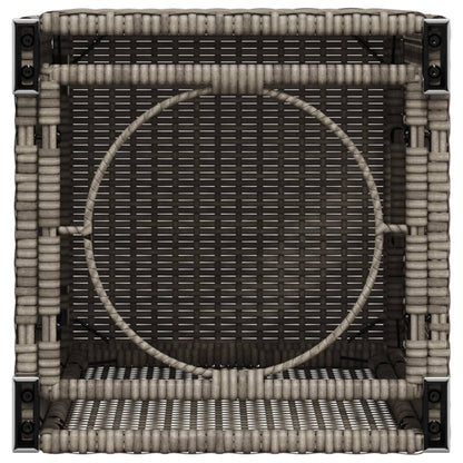 Propane Tank Cover Table Grey 40x40x60 cm Poly Rattan