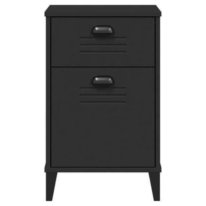 Bedside Cabinet VIKEN Black Engineered Wood
