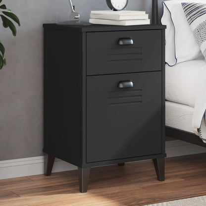 Bedside Cabinet VIKEN Black Engineered Wood