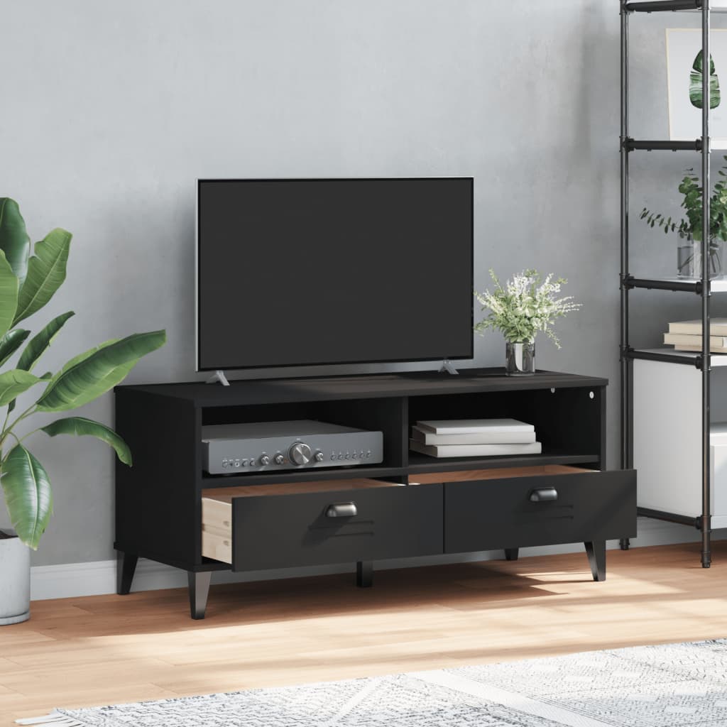TV Cabinet "VIKEN" Black Engineered Wood