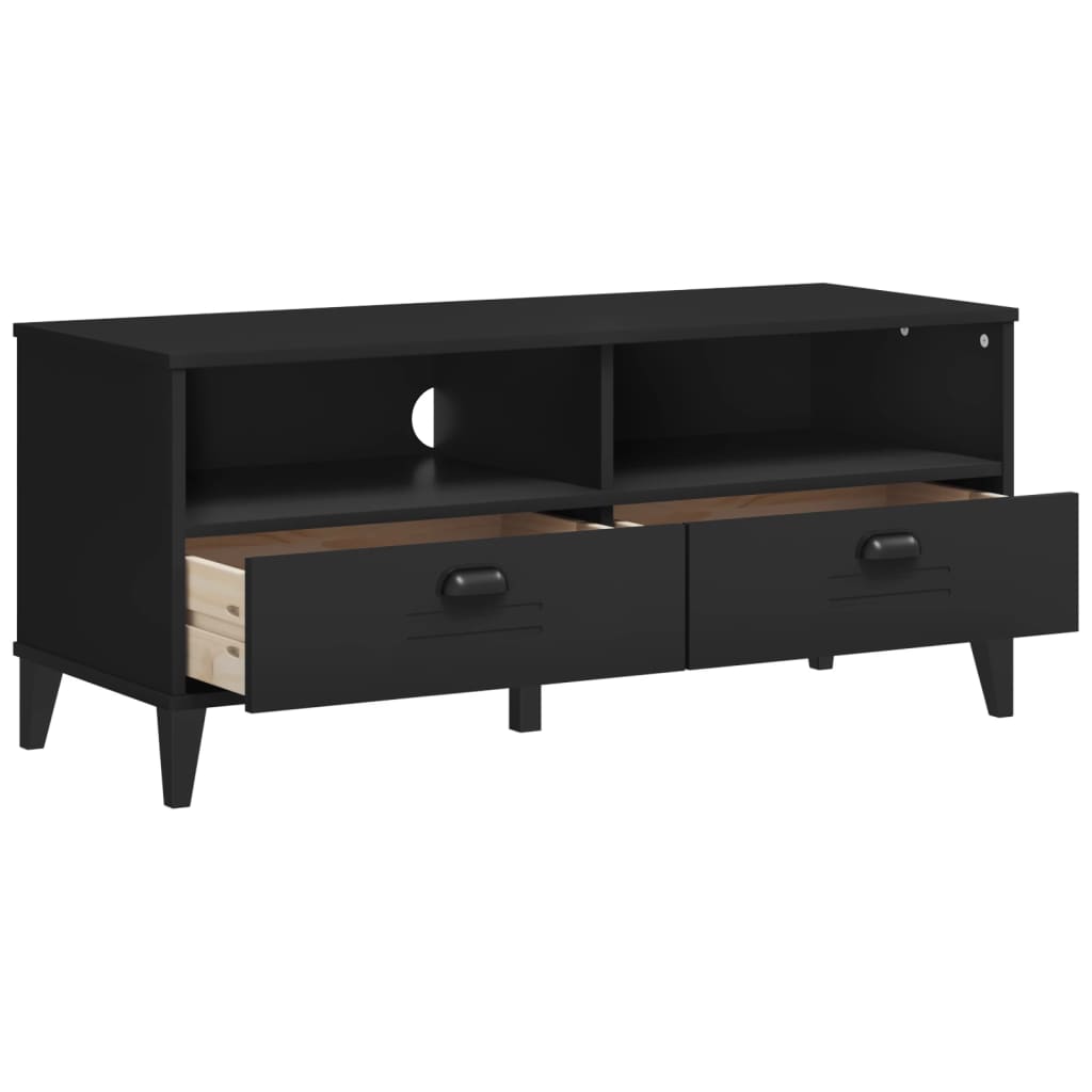 TV Cabinet "VIKEN" Black Engineered Wood