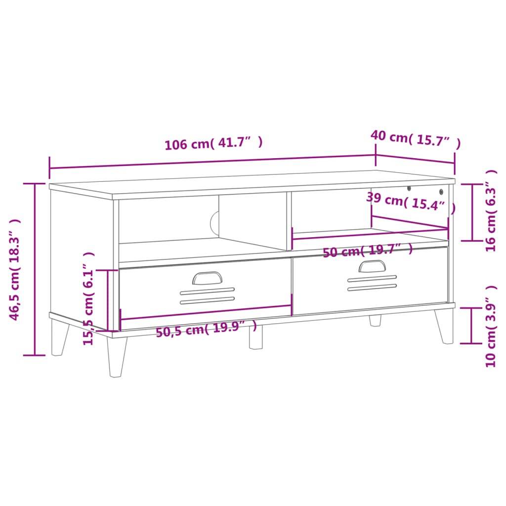 TV Cabinet "VIKEN" Black Engineered Wood