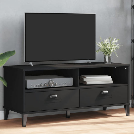 TV Cabinet "VIKEN" Black Engineered Wood
