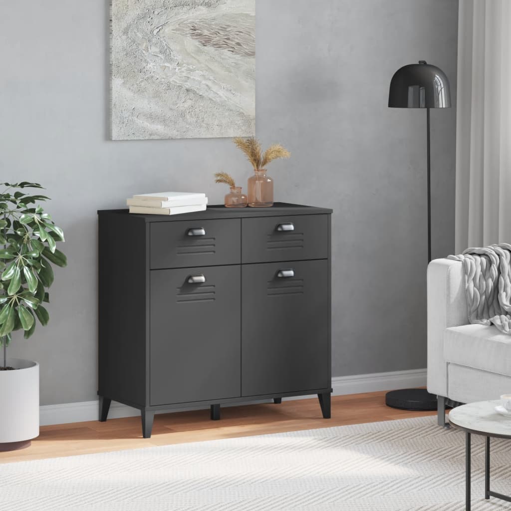 Sideboard "VIKEN" Anthracite Grey 80x40x80 cm Engineered Wood