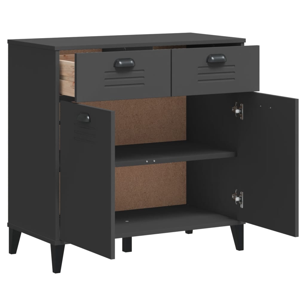 Sideboard "VIKEN" Anthracite Grey 80x40x80 cm Engineered Wood