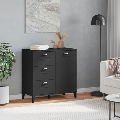 Sideboard "VIKEN" Black 80x40x80 cm Engineered Wood