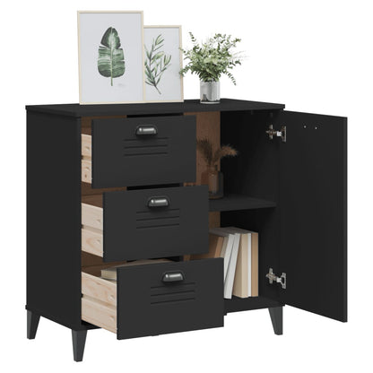 Sideboard "VIKEN" Black 80x40x80 cm Engineered Wood