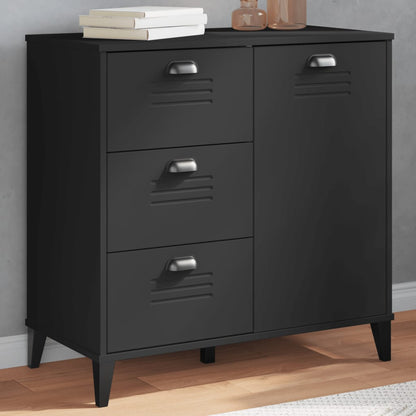 Sideboard "VIKEN" Black 80x40x80 cm Engineered Wood