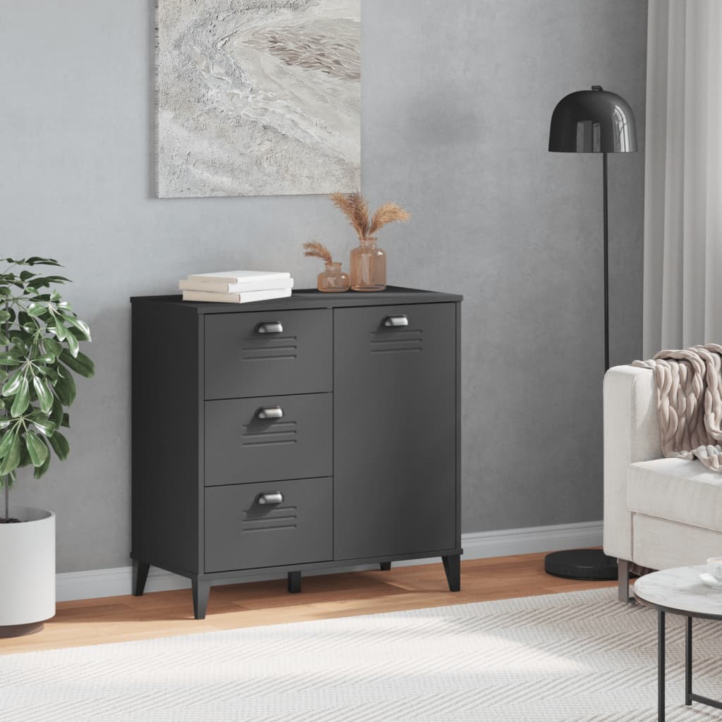 Sideboard "VIKEN" Anthracite Grey 80x40x80 cm Engineered Wood