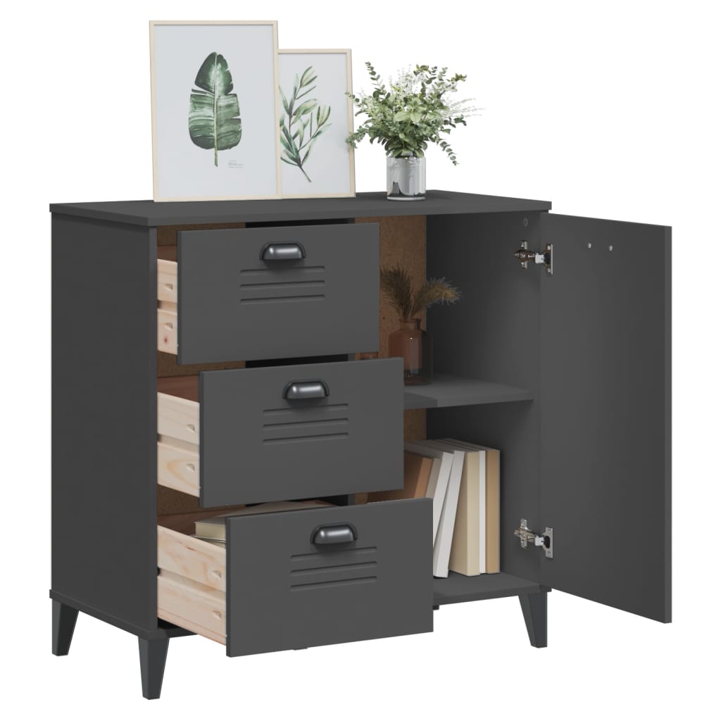 Sideboard "VIKEN" Anthracite Grey 80x40x80 cm Engineered Wood