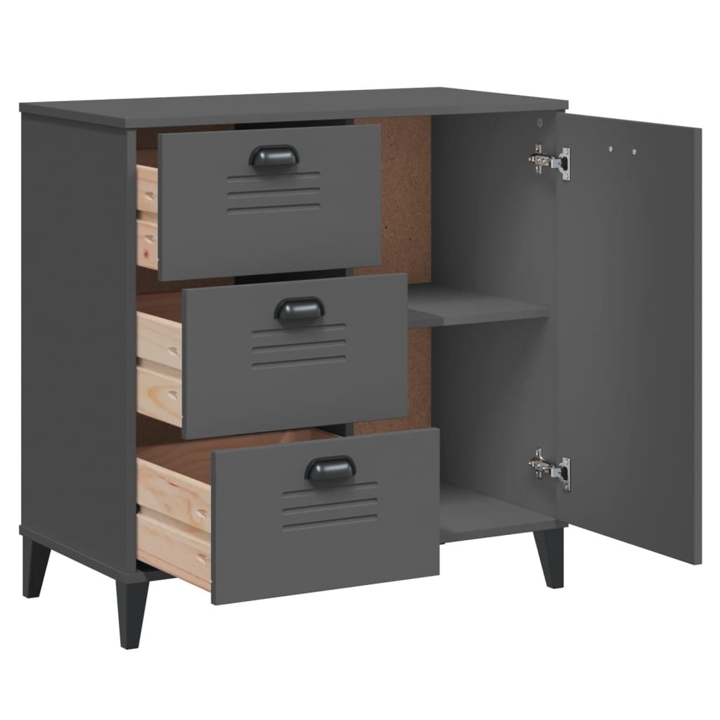 Sideboard "VIKEN" Anthracite Grey 80x40x80 cm Engineered Wood