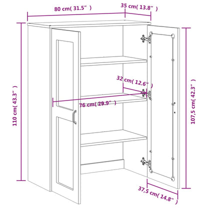 Top for Highboard "VIKEN" White Engineered Wood
