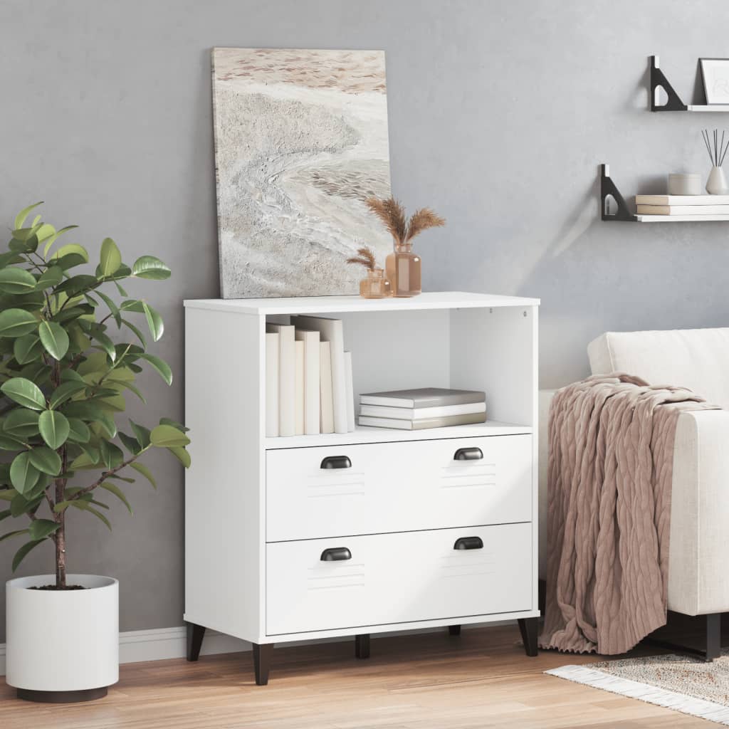 Bookcase "VIKEN" White 80x40x90 cm Engineered Wood