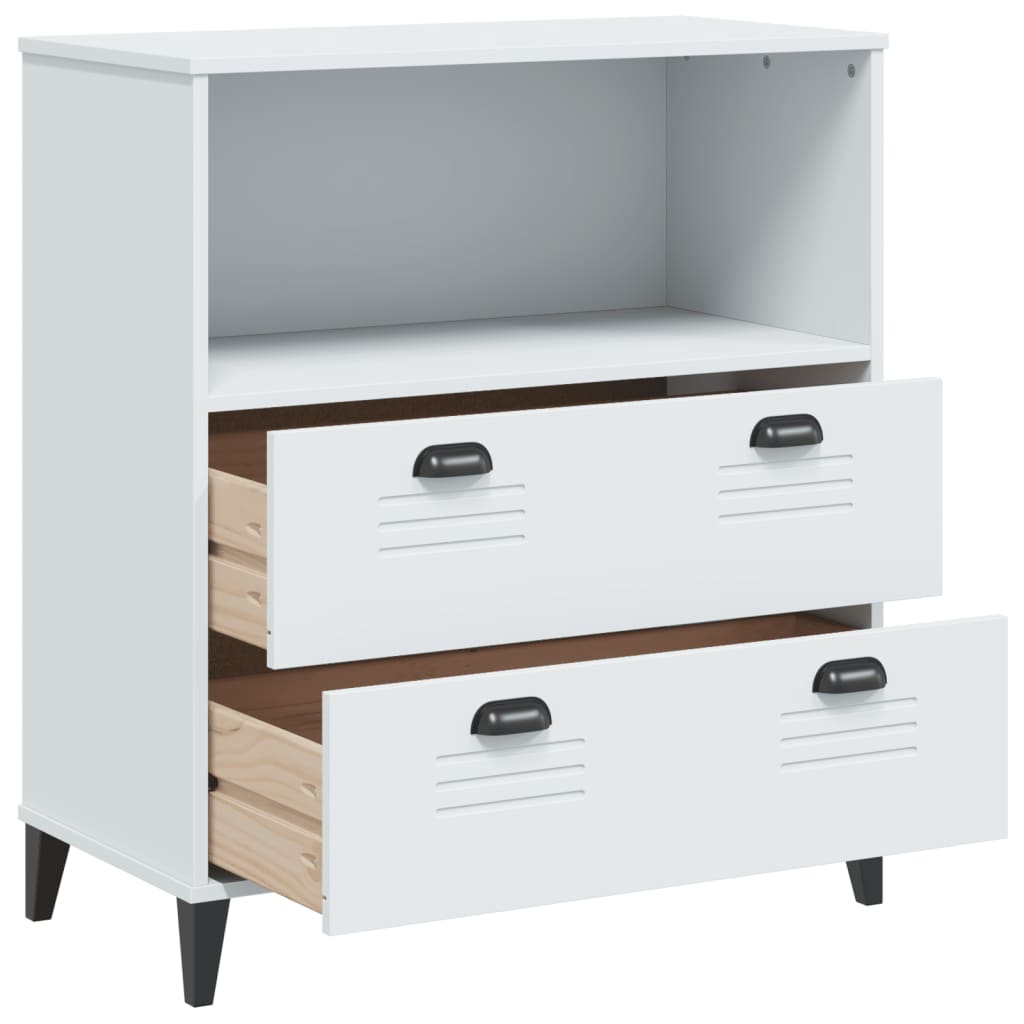 Bookcase "VIKEN" White 80x40x90 cm Engineered Wood