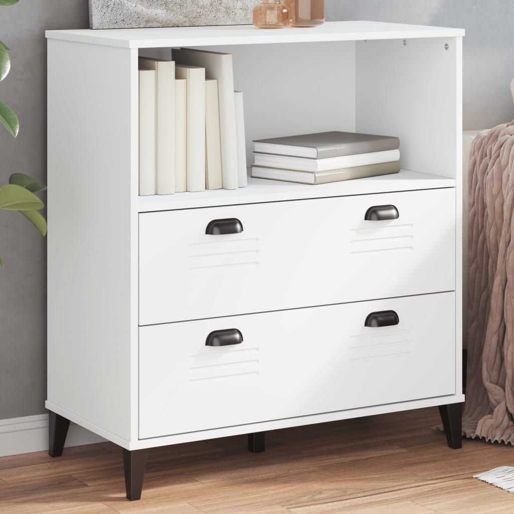 Bookcase "VIKEN" White 80x40x90 cm Engineered Wood