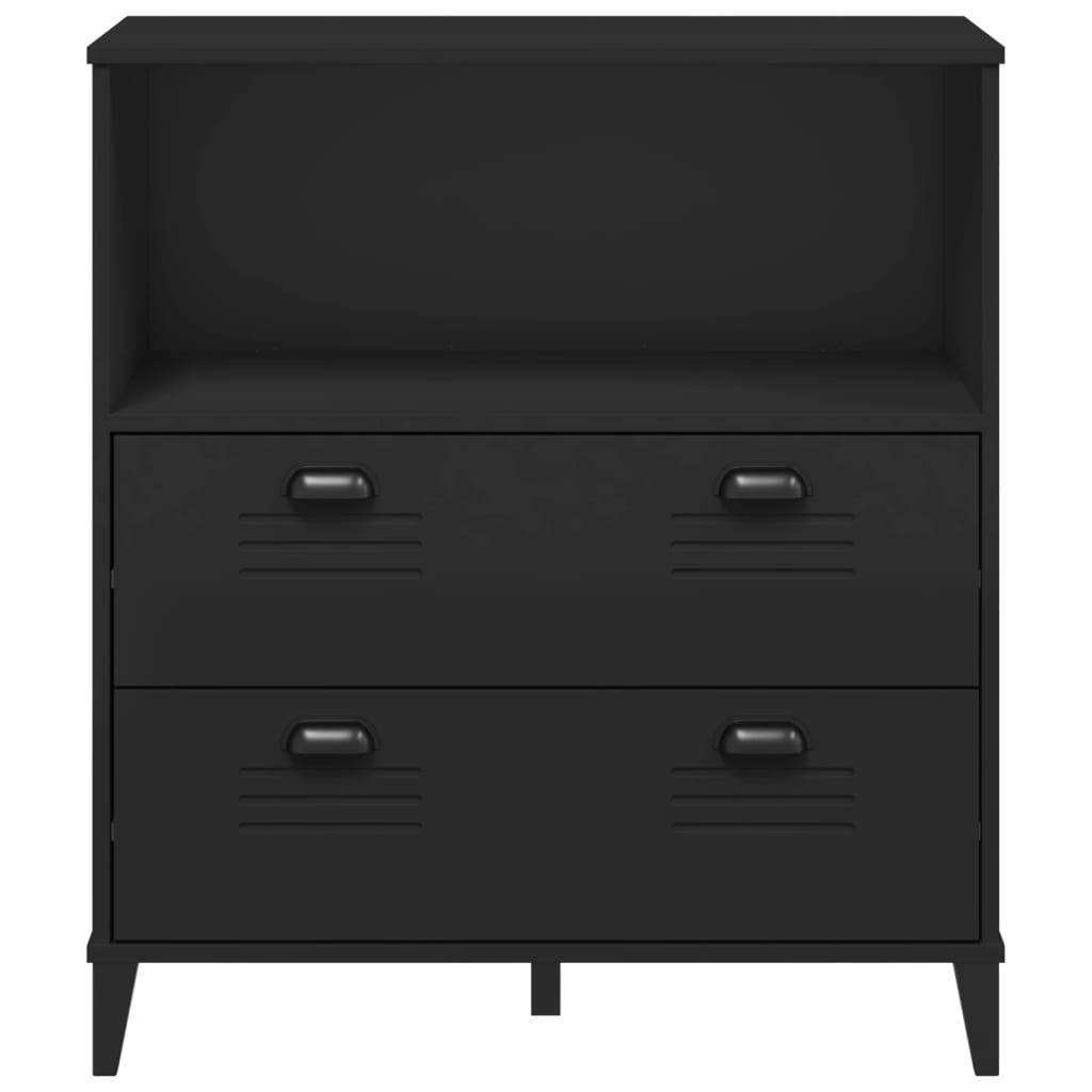 Bookcase "VIKEN" Black 80x40x90 cm Engineered Wood