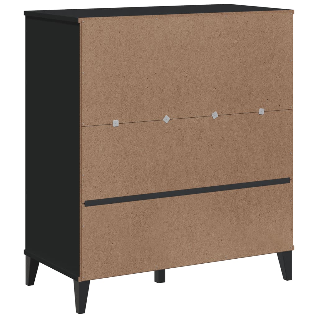 Bookcase "VIKEN" Black 80x40x90 cm Engineered Wood