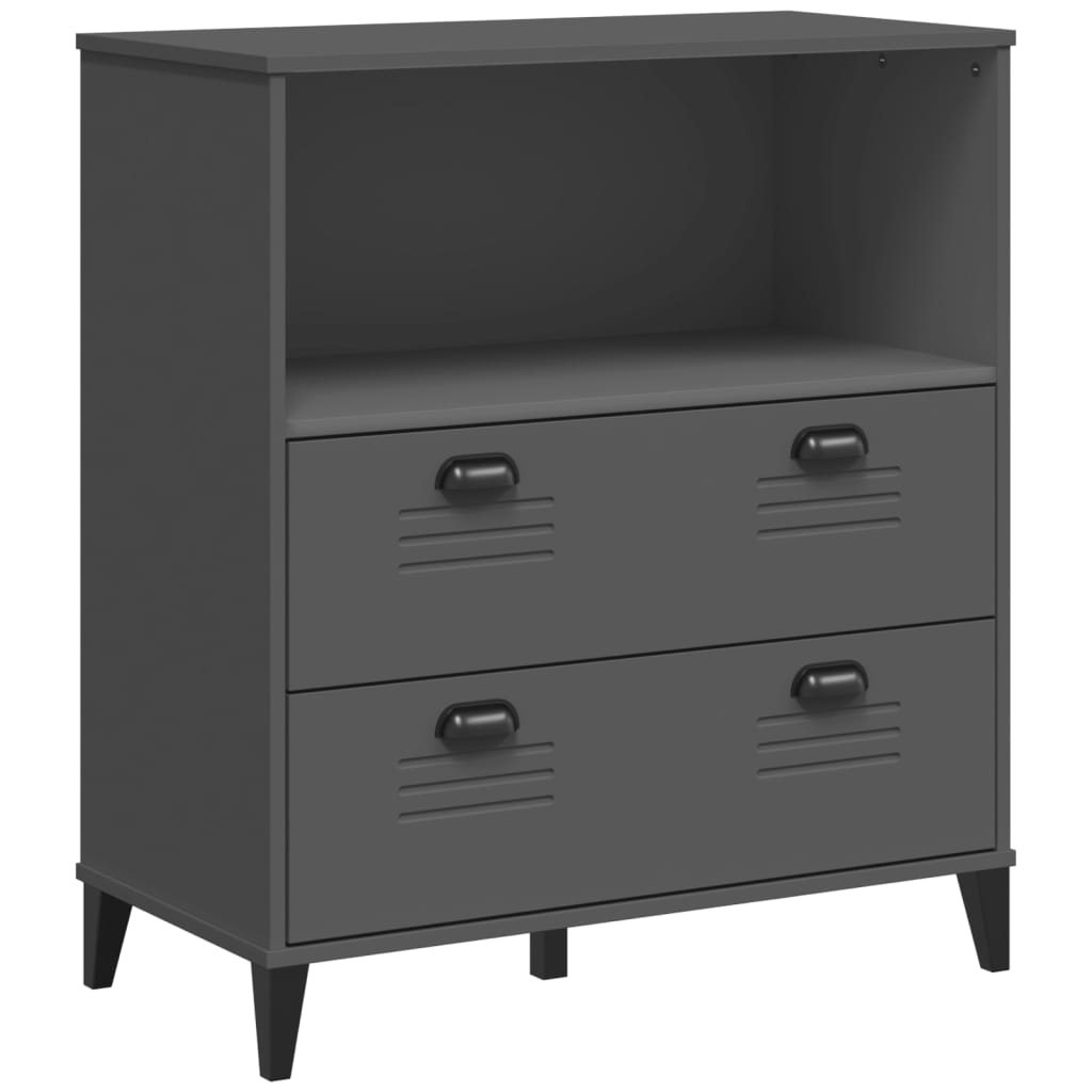 Bookcase "VIKEN" Anthracite Grey 80x40x90 cm Engineered Wood